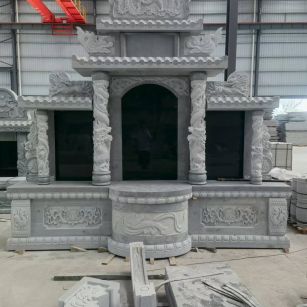 昌都 芝麻灰高档墓碑，土墓，可定制