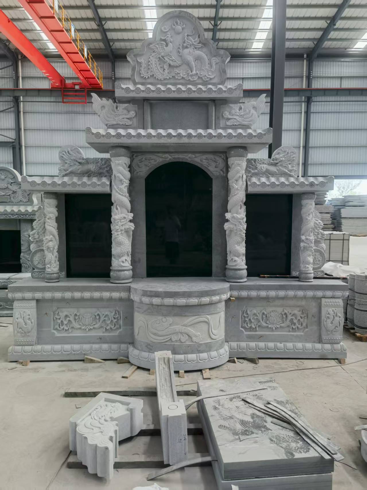 昌都 芝麻灰高档墓碑，土墓，可定制