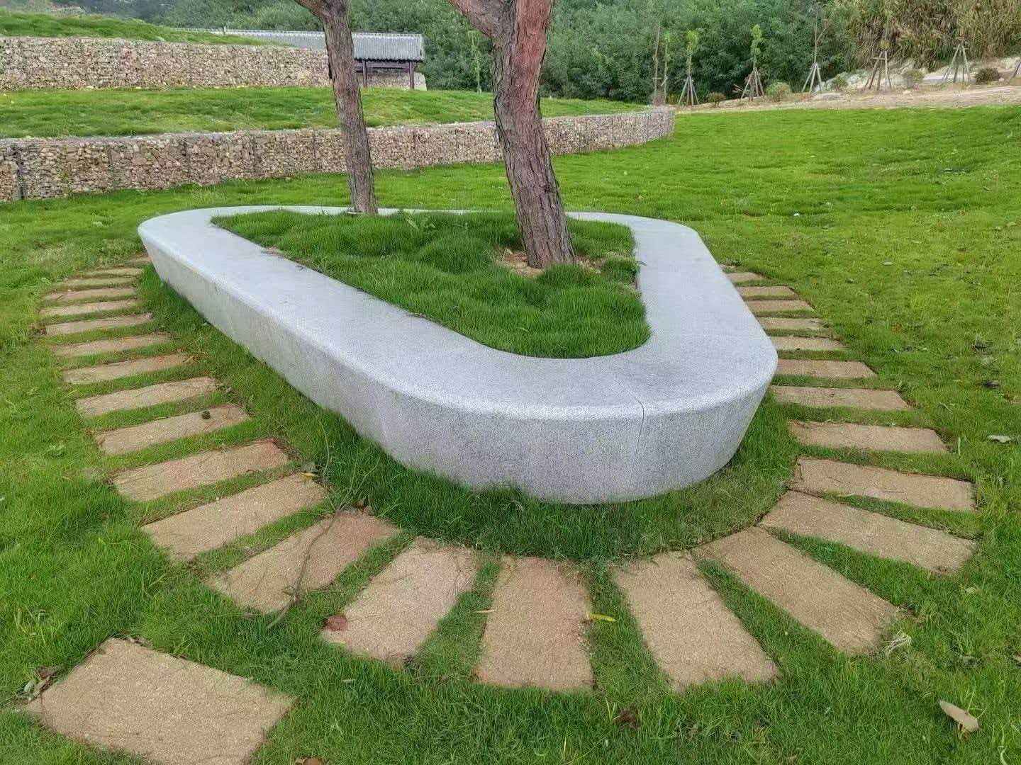 昌都 芝麻白光面整石坐凳